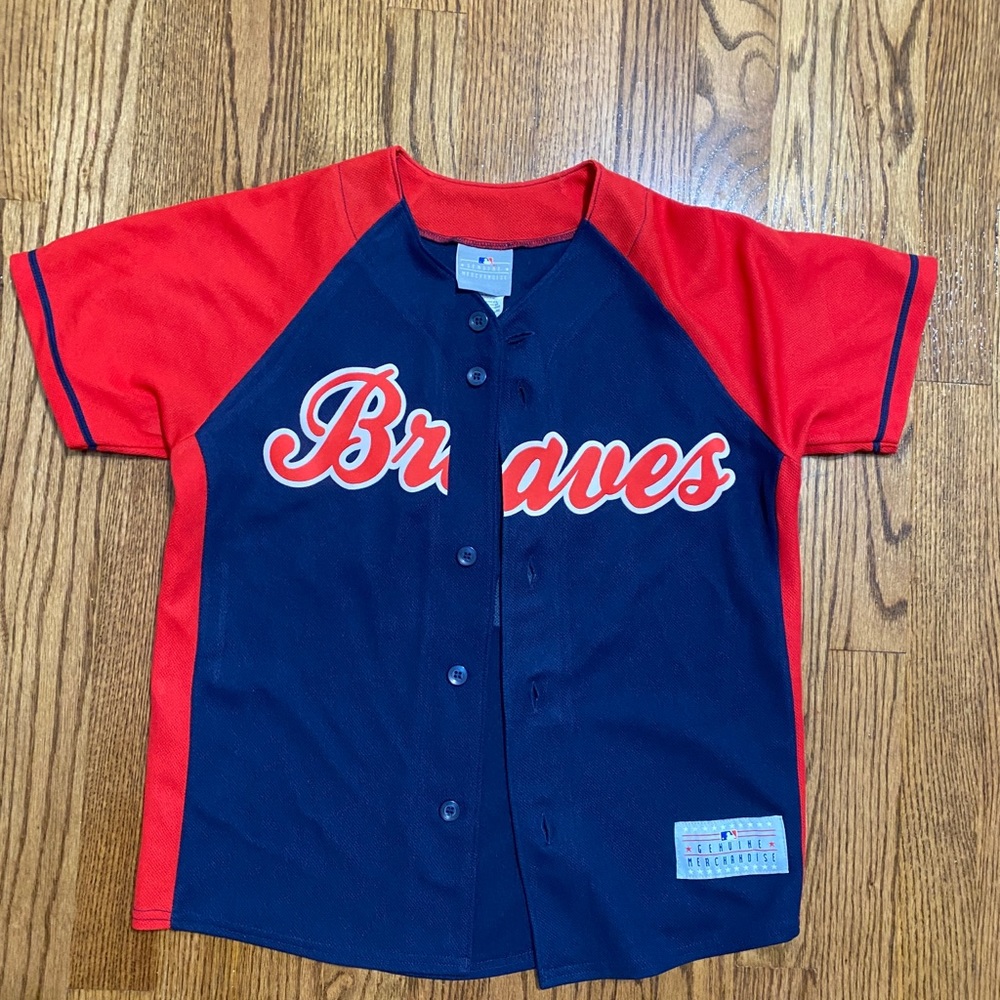 Braves jersey, McCann, size: Youth S